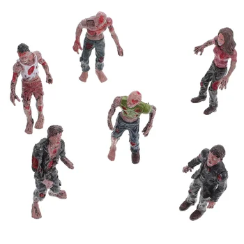 Zombie Arvandmed Inimesed Figureplayset Rongide Miniaturekidsaction Mudel Rekvisiidid Jant Mudelid Mini Kujukeste Stseene